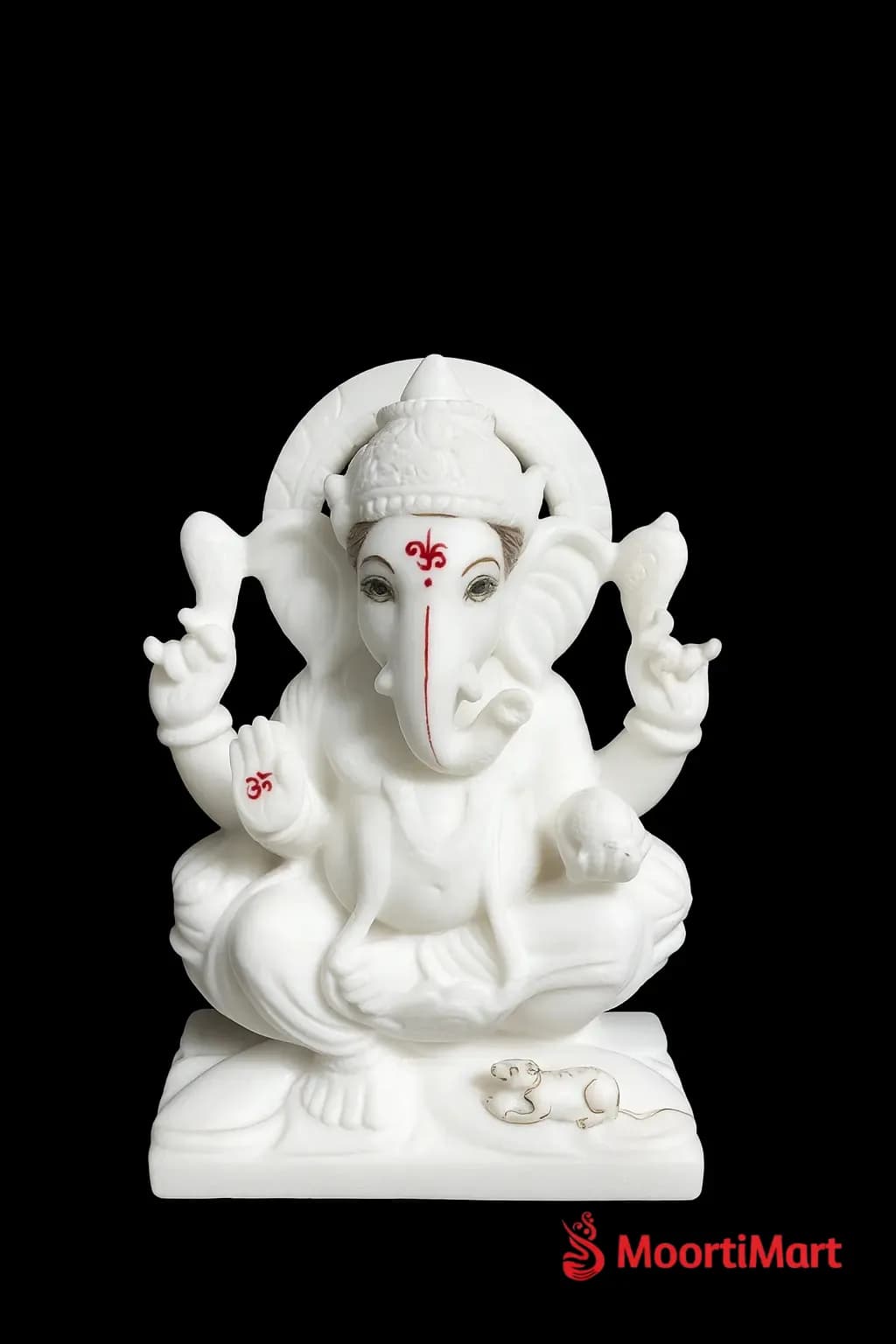 Lord Ganesh White Marble