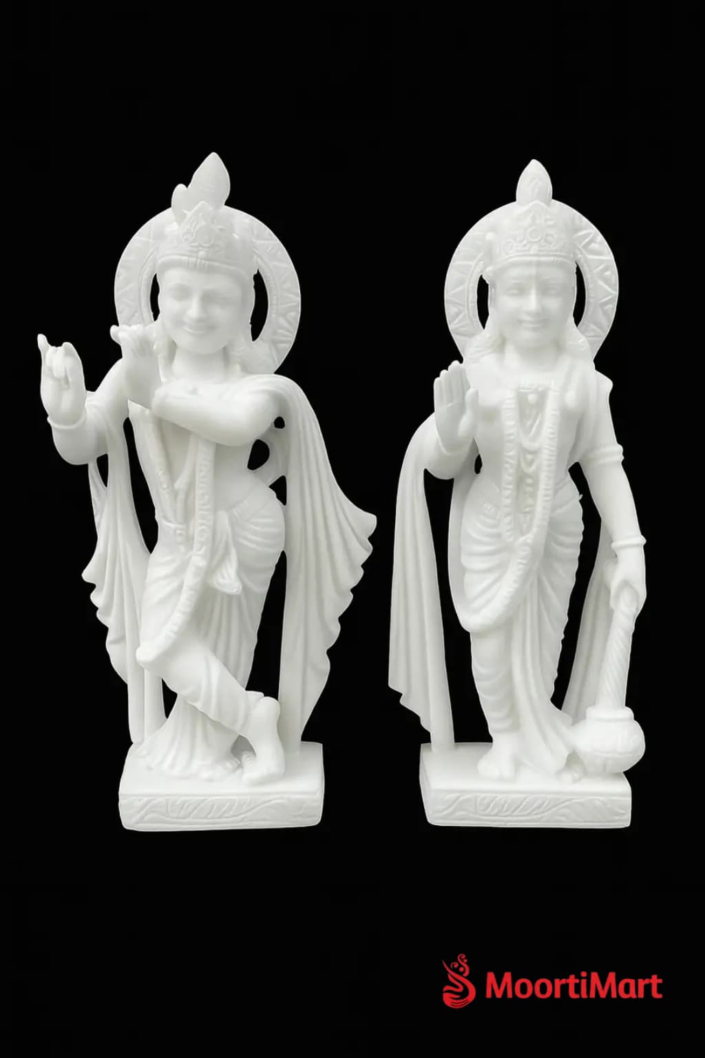 Krishna Radha White Marble